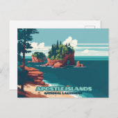 Apostle Islands National Lakeshore Wisconsin Retro Briefkaart (Voorkant / Achterkant)