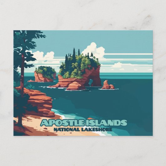 Apostle Islands National Lakeshore Wisconsin Retro Briefkaart (Voorkant)