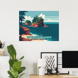 Apostle Islands National Lakeshore Wisconsin Retro Poster