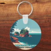 Apostle Islands National Lakeshore Wisconsin Retro Sleutelhanger (Achterkant)