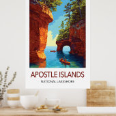 Apostle Islands Reisposter Wisconsin Poster (Keuken)