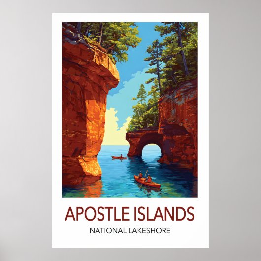 Apostle Islands Travel Poster Wisconsin (Voorkant)