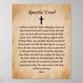 Apostles Creed katholieke gebeden Christelijk Poster (Voorkant)