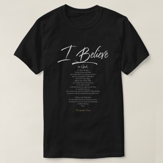 Apostles Creed Shirt1215 T-shirt (Design voorkant)