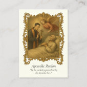 Apostolisch pardon Katholiek gebed Latijn Korte vo Visitekaartje (Voorkant)