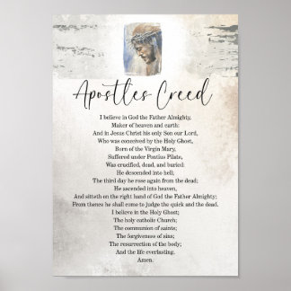 Apostolische Geloofsbelijdenis Gebed Muur Kunst Pr Poster