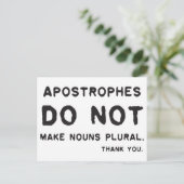 Apostrofe gebruik briefkaart (Staand voorkant)