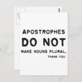 Apostrofe gebruik briefkaart (Voorkant / Achterkant)