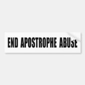 Apostrophe Abuse bumpersticker (Voorkant)