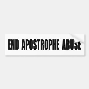 Apostrophe Abuse bumpersticker