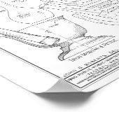 Apothecaire gereedschappen flessen  kunst illustra poster (Hoek)