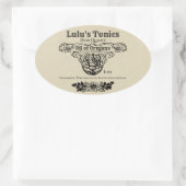 Apothecaire stijllabels ovale sticker (Tas)