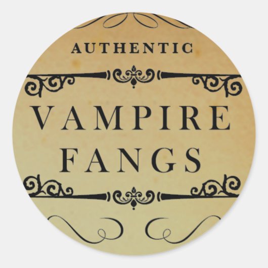 Apothecaire Vampier Fangs Halloween Stickers (Voorkant)