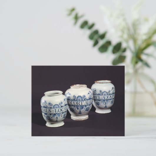 Apothecaries' drug jars, c.1740 briefkaart (Staand voorkant)