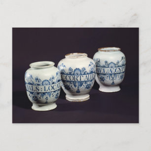 Apothecaries' drug jars, c.1740 briefkaart