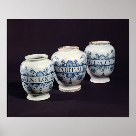 Apothecaries' drug jars, c.1740 poster (Voorkant)