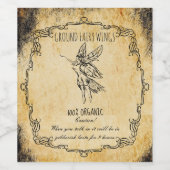 Apothecaris halloween grondfeeënvleugels wijn etiket (Enkel label)