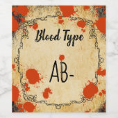 Apothecaris halloween  vampier BLOOD Wijn Etiket (Enkel label)