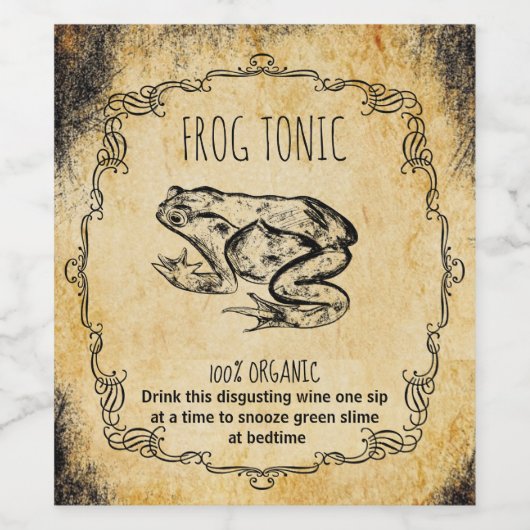 Apothecaris halloween  wijn etiket (Enkel label)