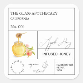 Apothecary Apple Infused Honey Label
