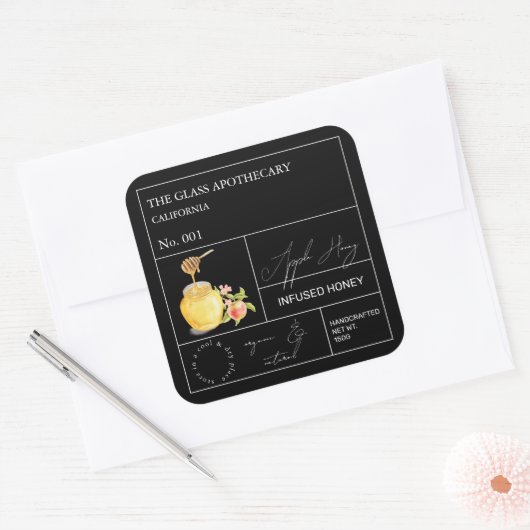Apothecary Apple Infused Honey Label (Envelop)
