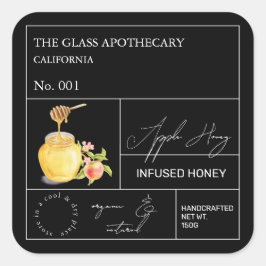 Apothecary Apple Infused Honey Label