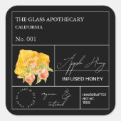 Apothecary Apple Infused Honey Label (Voorkant)