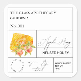 Apothecary Apple Infused Honey Label