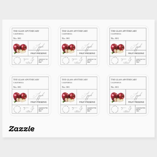 Apothecary Apple Label (Vel)