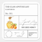 Apothecary Apricot Infused Honey Label (Voorkant)