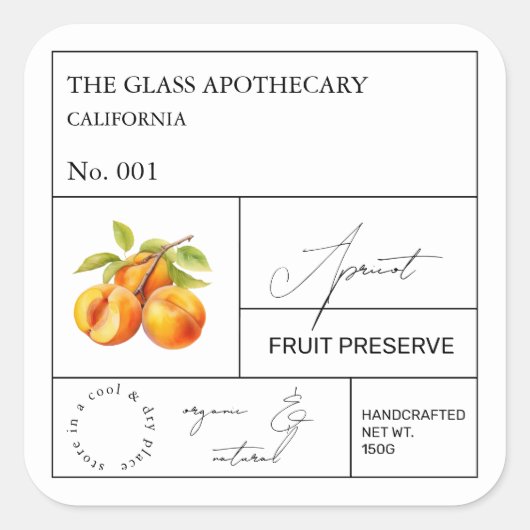 Apothecary Apricot Label (Voorkant)