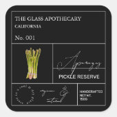 Apothecary asperges label (Voorkant)