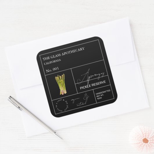Apothecary asperges label (Envelop)