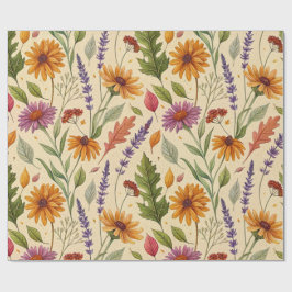 Apothecary Autumn Floral Garden Pattern Cadeaupapier