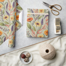 Apothecary Autumn Wildflower Harvest Wrap Cadeaupapier