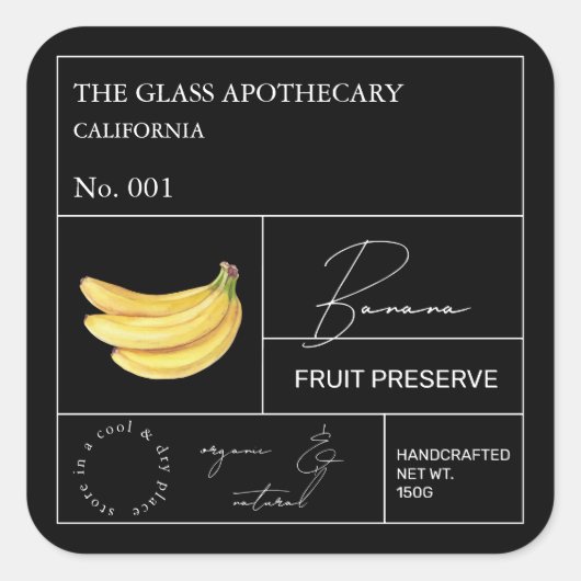 Apothecary Banana Label (Voorkant)