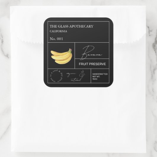 Apothecary Banana Label (Tas)