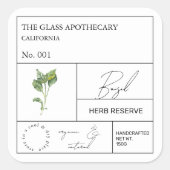 Apothecary Basil Label (Voorkant)