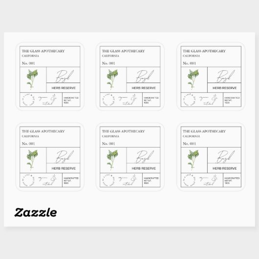 Apothecary Basil Label (Vel)