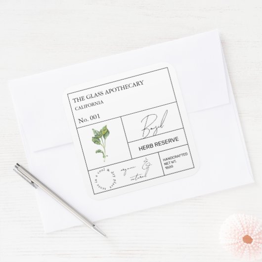 Apothecary Basil Label (Envelop)