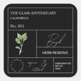 Apothecary Basil Label