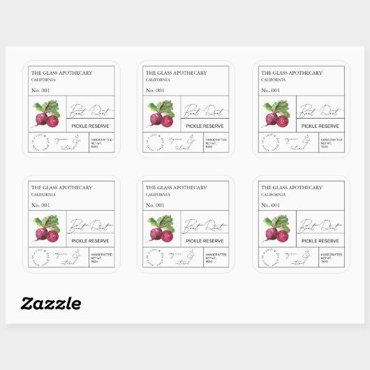 Apothecary Beet Root Label (Vel)