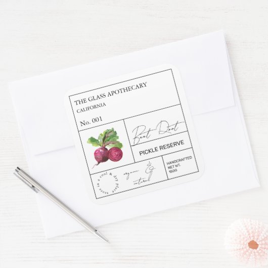 Apothecary Beet Root Label (Envelop)