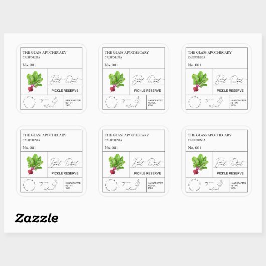 Apothecary Beet Root Label (Vel)