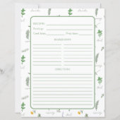 Apothecary Botanical Recipe Binder Page (Voorkant)