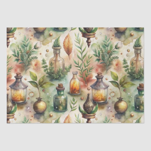  Apothecary Bottles Patroon (1) Tissuepapier (Voorkant)