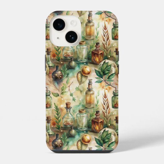 Apothecary Bottles Patroon (2) iPhone Hoesje (Achterkant)