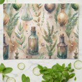 Apothecary Bottles Patroon (3) Theedoek (Gevouwen)