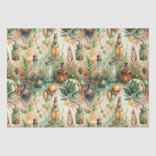 Apothecary Bottles Patroon (3) Tissuepapier (Voorkant)