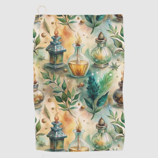 Apothecary Bottles Patroon (4) Golfhanddoek (Voorkant)